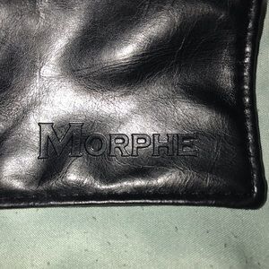 Morphe black leather brush pouch